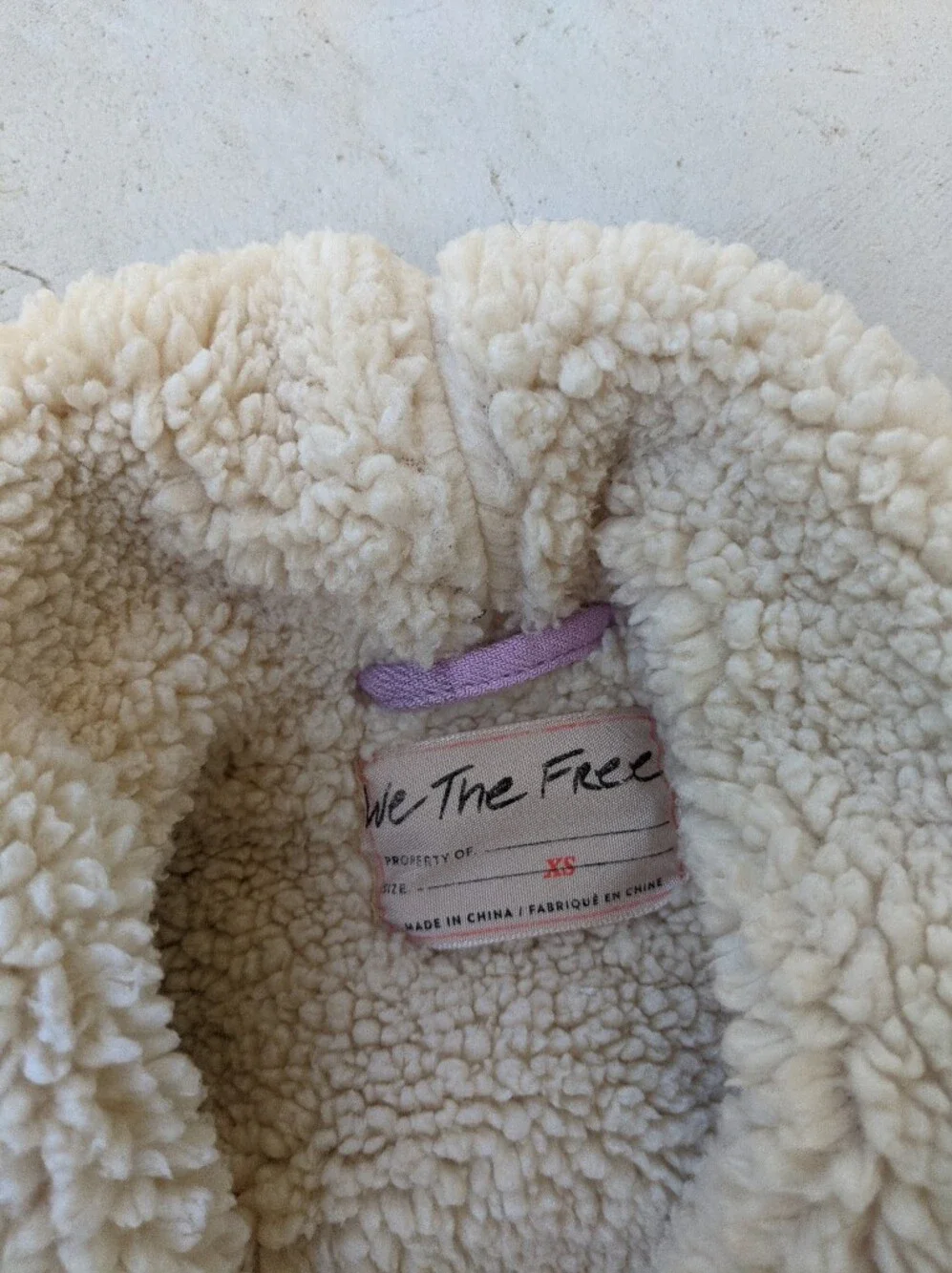 Free People 'We The Free' lilac plaid fleece lined jacket
